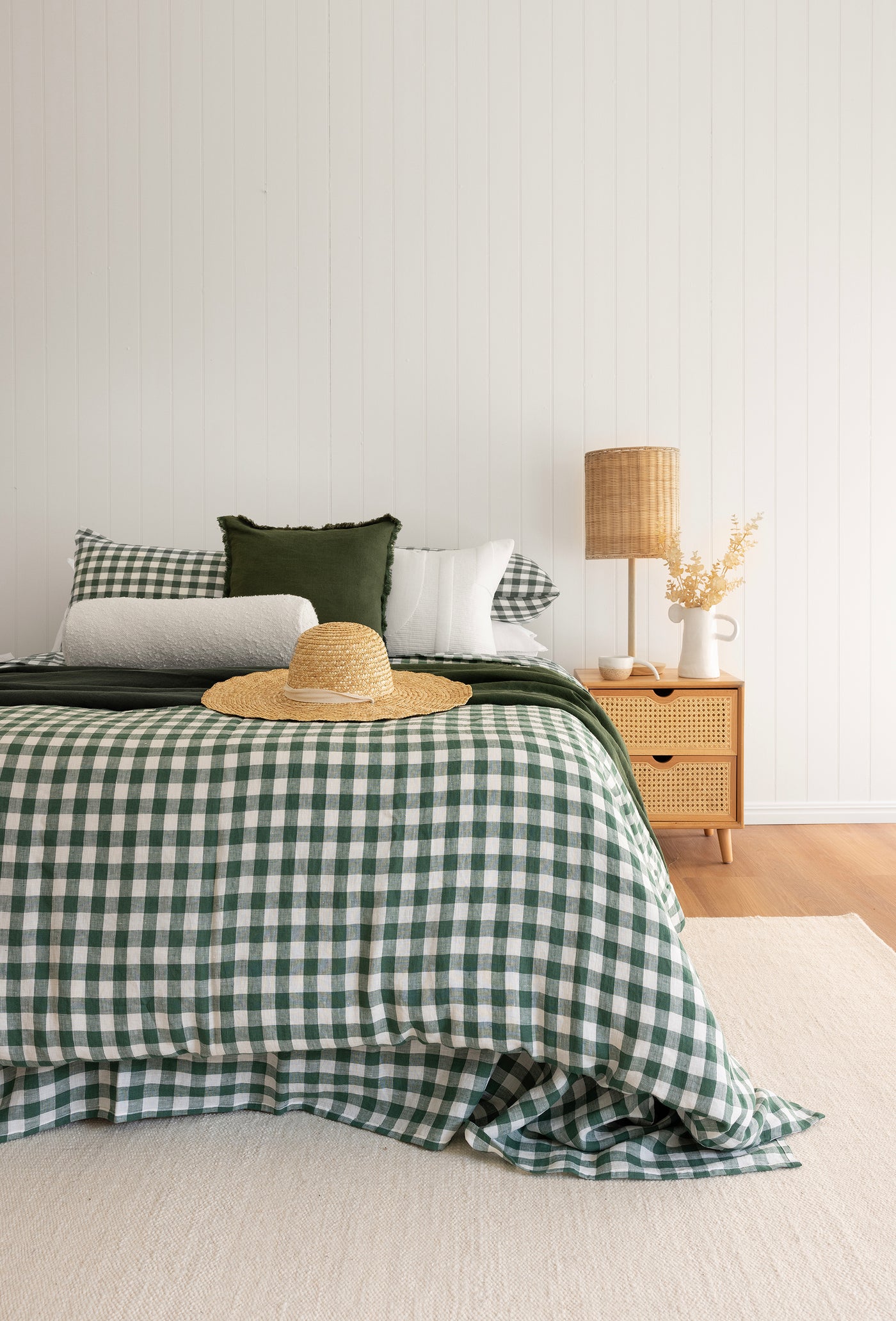 Forest Green pillowcases - European - LinenBarn