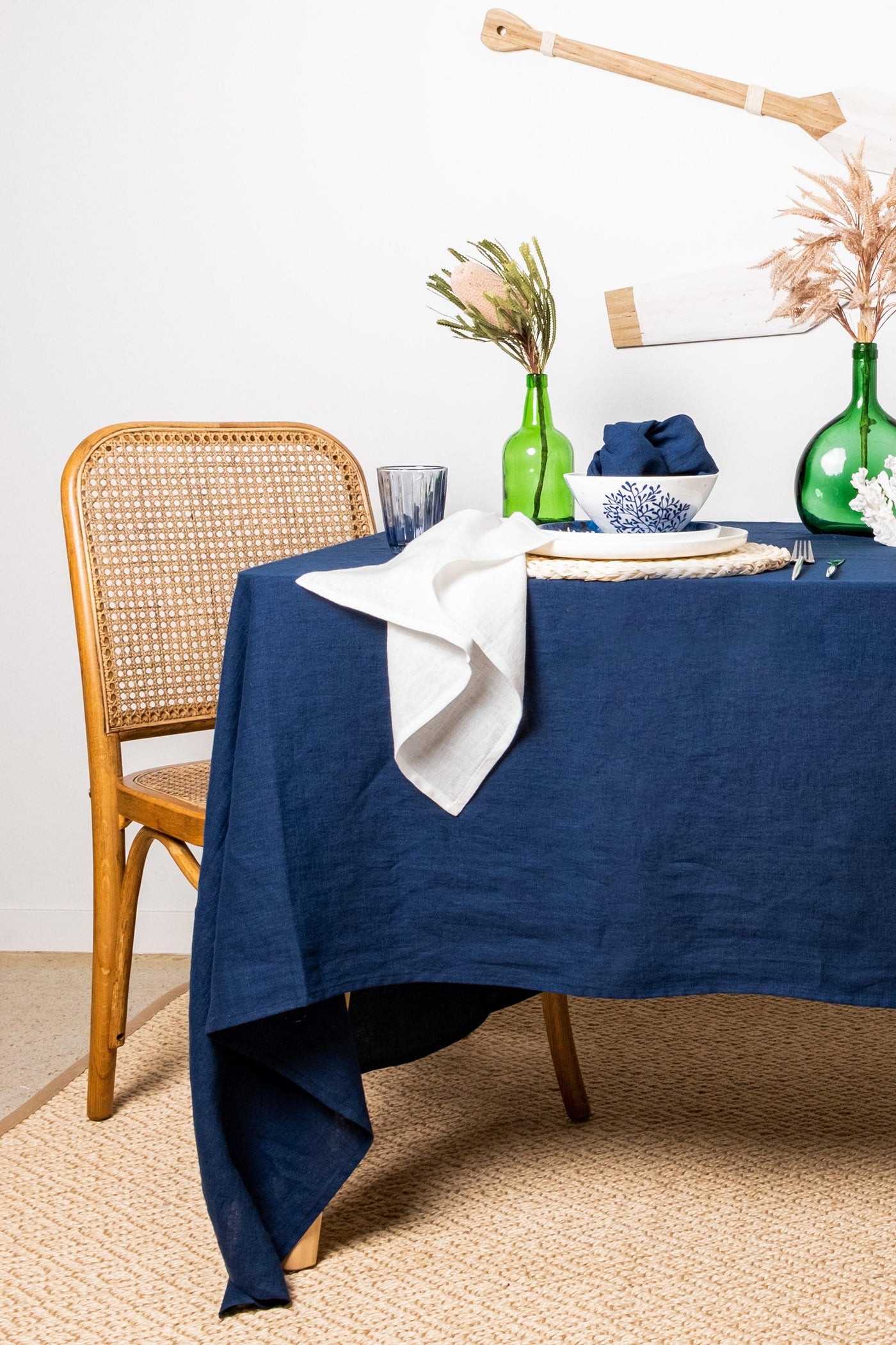 Navy Blue Linen Tablecloth - LinenBarn