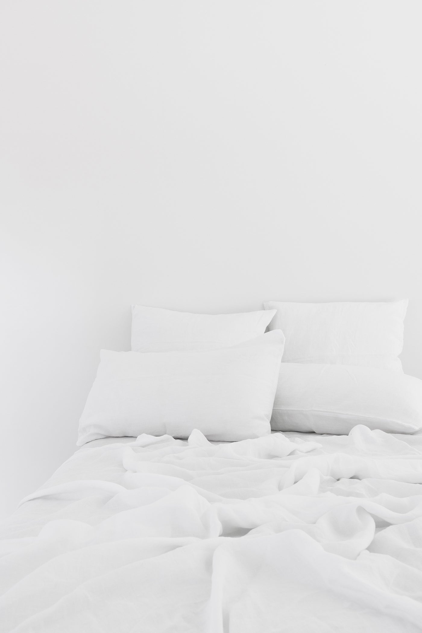 Optical White Linen Pillowcase - European - Set of 2