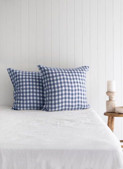 Indigo Blue pillowcases - European - LinenBarn