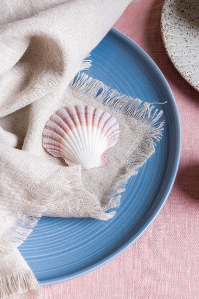 Natural Beige Linen Napkin 'Oyster Pearl' - Set of 2