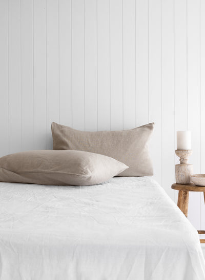 Natural Beige Linen Pillowcases - LinenBarn