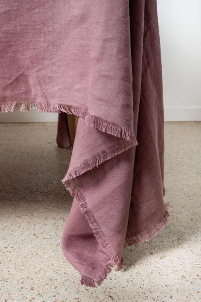 Mauve Linen Tablecloth - LinenBarn