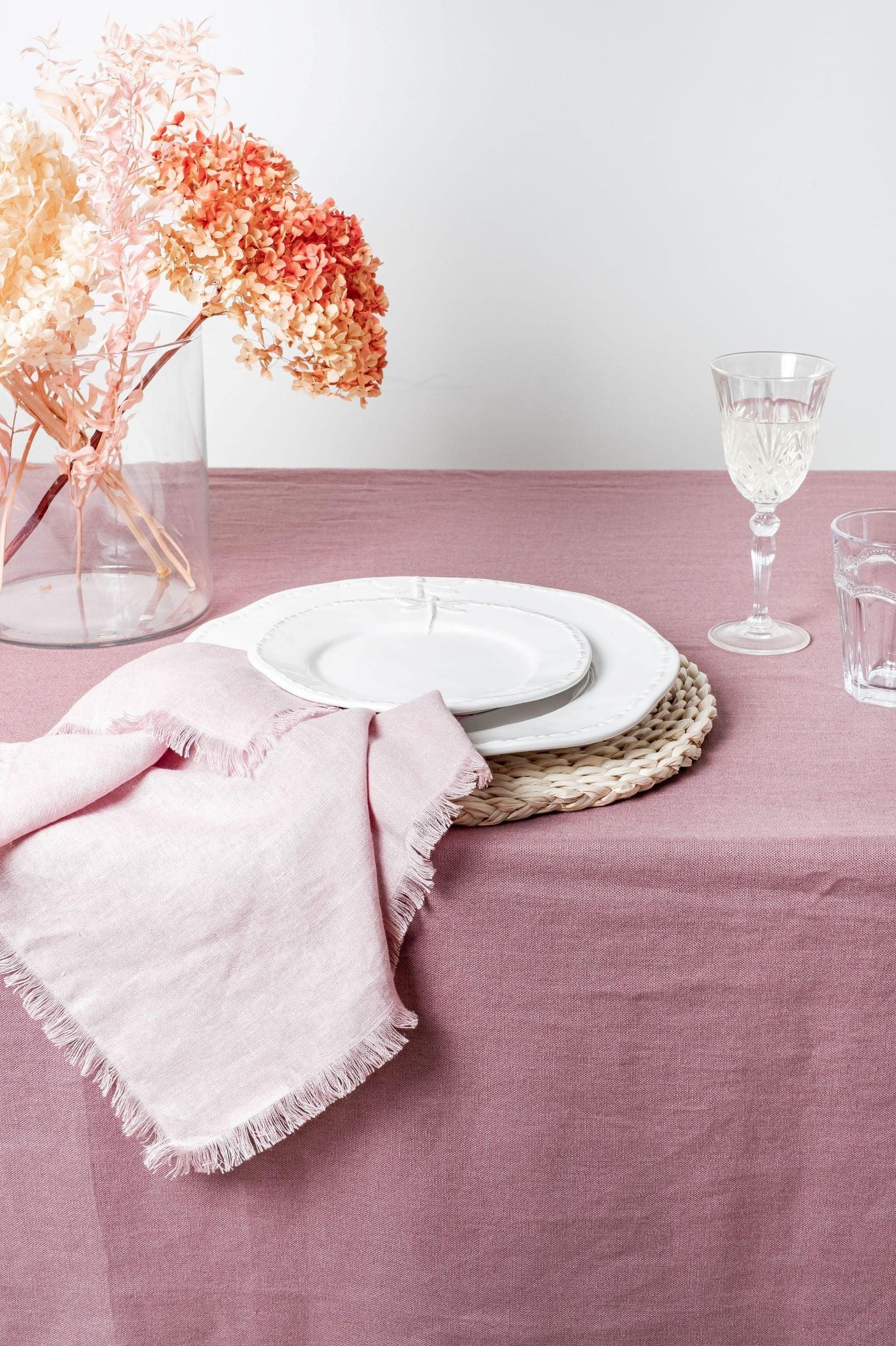 Mauve Linen Tablecloth - LinenBarn