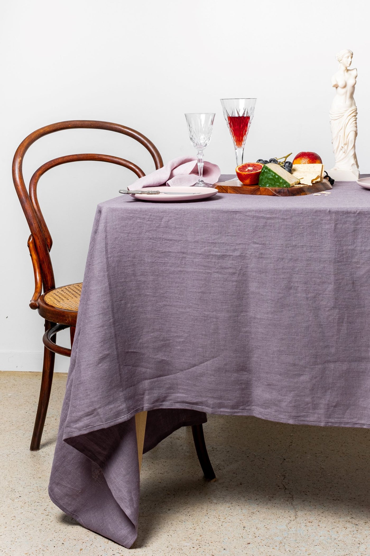 Violet Linen Tablecloth - Mulberry Milk